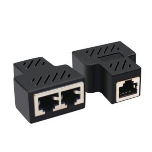 2pcs RJ45 1 to 2 Ethernet Splitter Adapter