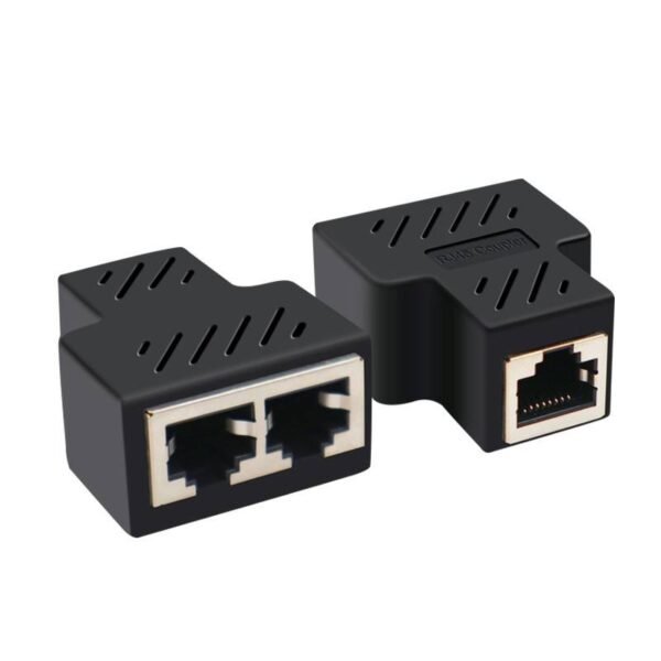 2pcs RJ45 1 to 2 Ethernet Splitter Adapter