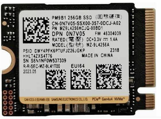 Dell 3497H Samsung PM9C1A 256GB NVMe 2230 SSD